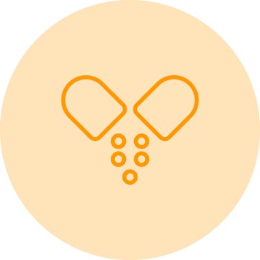 Multivitaminler ikon vektör illüstrasyonu