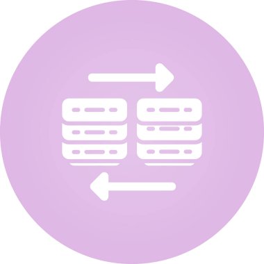 Bulut Göç web simgesi, vektör illüstrasyonu