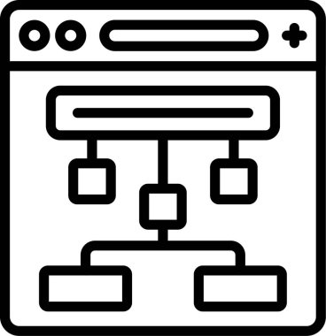 Tarayıcı web simgesi, basit illüstrasyon