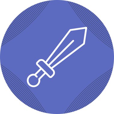 kılıç simgesi, vektör illüstrasyonu basit tasarım