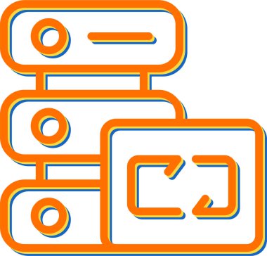 Beyaz Arkaplanda Web Sitesi Yedekleme Simgesi İzole Edildi 