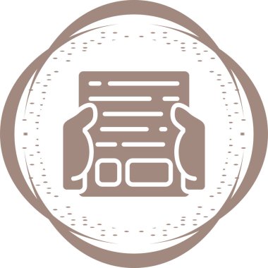 belge web simgesi, vektör illüstrasyonu