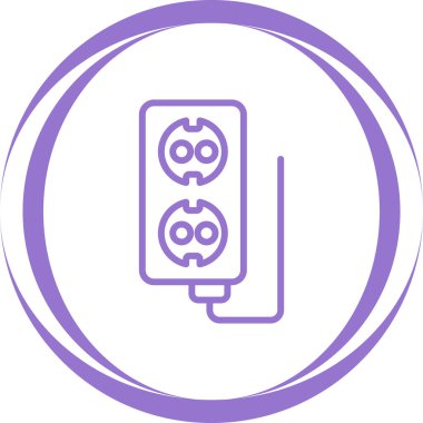 soket ağ simgesi vektör illüstrasyonu