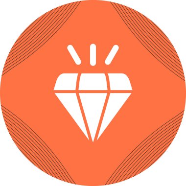 Elmas simgesi, vektör illüstrasyonu basit tasarım