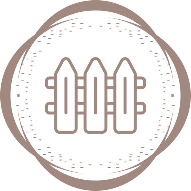 Çit. Web simgesi basit illüstrasyon