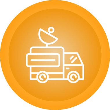 Kamyonet simgesi, vektör illüstrasyonu