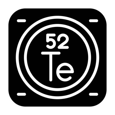 Periyodik tablonun kimyasal elementinin web illüstrasyonu