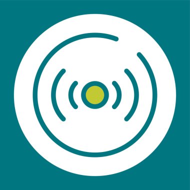 Canlı yayın simgesinin vektör illüstrasyonu 