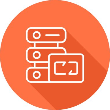 Beyaz Arkaplanda Web Sitesi Yedekleme Simgesi İzole Edildi 