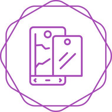 akıllı telefon web simgesi vektör çizimi 