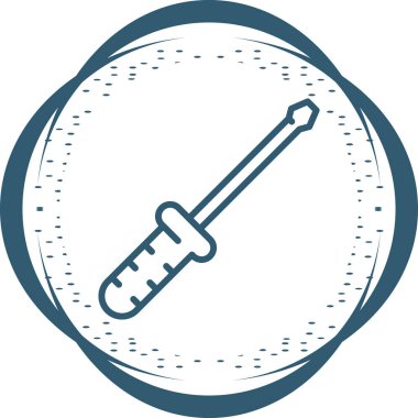 tornavida aracı simgesini, vektör çizim  