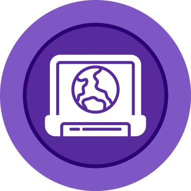 dizüstü bilgisayar web simgesi, vektör illüstrasyonu