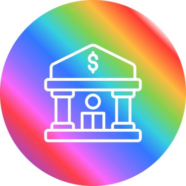 Banka. Web simgesi basit illüstrasyon 