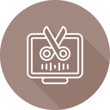 Masaüstü Bilgisayar Web simgesi vektör çizimi