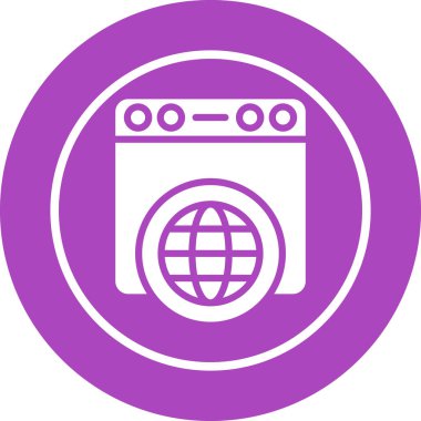 Tarayıcı web simgesi, basit illüstrasyon