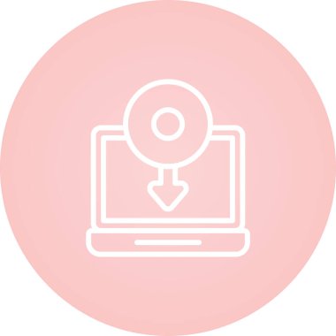  Yazılım Kurulumu Web simgesi, vektör illüstrasyonu