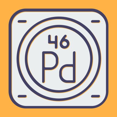 Periyodik tablonun kimyasal elementinin web illüstrasyonu