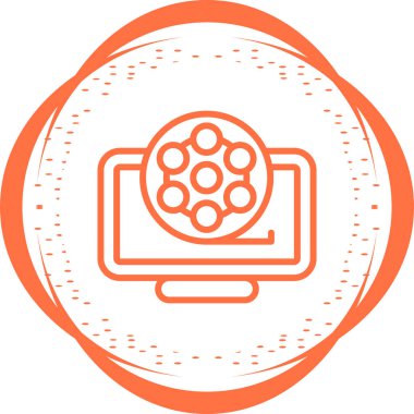 Film makarası web simgesi, basit vektör illüstrasyonu