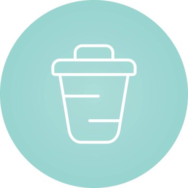 Geri dönüşüm kutusu simgesinin vektör çizimi 