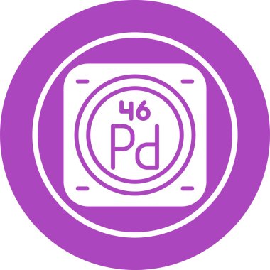 Periyodik tablonun kimyasal elementinin web illüstrasyonu