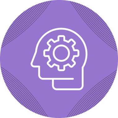 Tasarım düşünme süreci. Web simgesi basit illüstrasyon