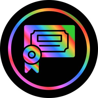 Sertifika. Web simgesi basit tasarım 