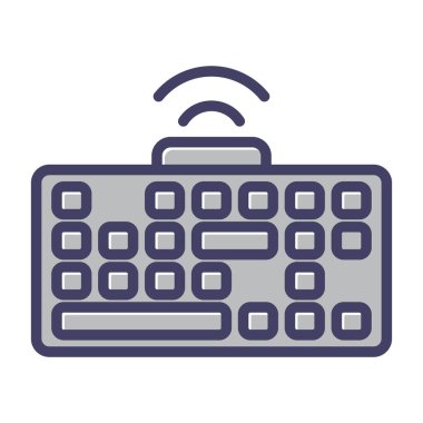 düz tasarım klavye vektör çizimi