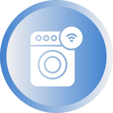 Çamaşır makinesi. Web simgesi basit illüstrasyon