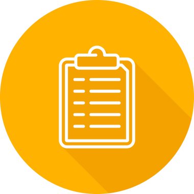 Belge simgesi ve vektör illüstrasyonlu pano 