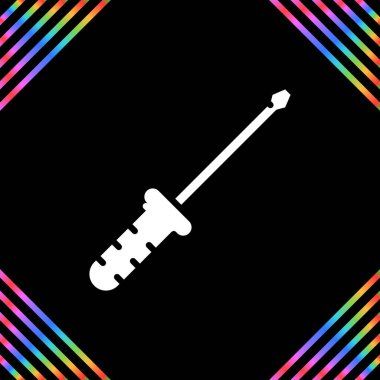 tornavida aracı simgesini, vektör çizim  