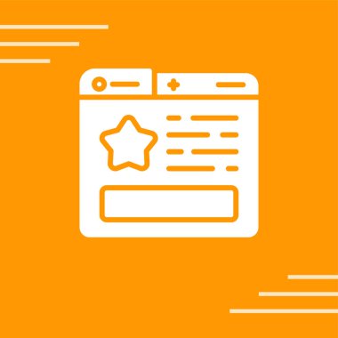  Favori Sayfa ikon vektör illüstrasyonu