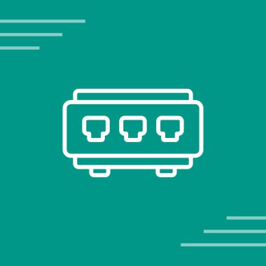 RF Yönlendirici Endüstriyel Ağ Anahtarı İletişim Vektörü Simgesi Tasarımı