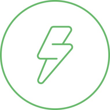 Şimşek simgesi basit vektör illüstrasyonu