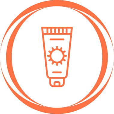 Güneş kremi simgesinin vektör illüstrasyonu