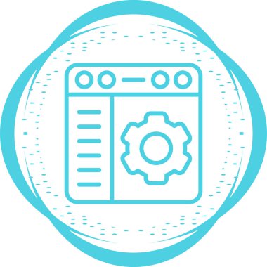 Tarayıcı ayarları simge illüstrasyonu, basit vektör illüstrasyonu 