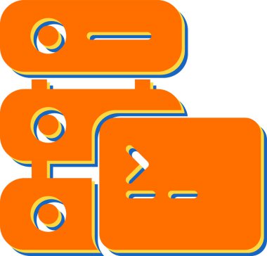 SSH Ev Sahipliği Web simgesi, vektör illüstrasyonu 