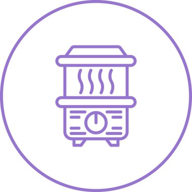 Steamer simgesinin basit vektör illüstrasyonu