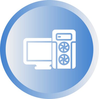 Oyun PC simgesi, vektör illüstrasyonu basit tasarım