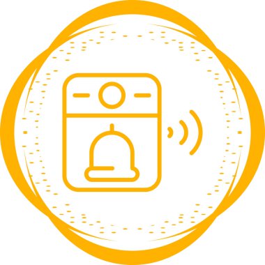 Video Kapı Çanı simgesinin vektör illüstrasyonu