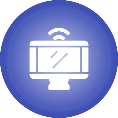 Monitör. Web simgesi basit illüstrasyon