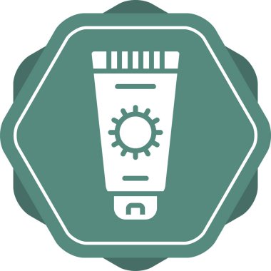 Güneş kremi simgesinin vektör illüstrasyonu