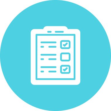 Kontrol listesi simgesinin vektör illüstrasyonu