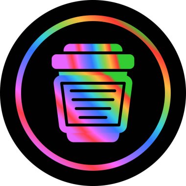 kahve fincanı simgesi web basit illüstrasyon