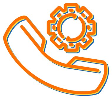 telefon arama simgesi, vektör illüstrasyonu 