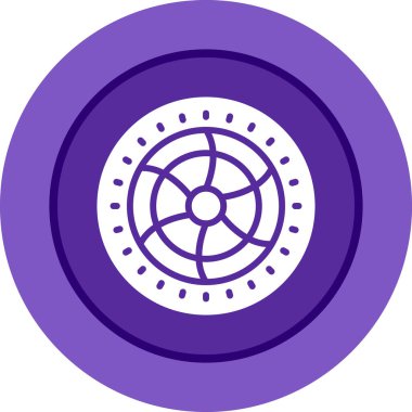 Soğutma hayran simgesi, vektör illüstrasyonu