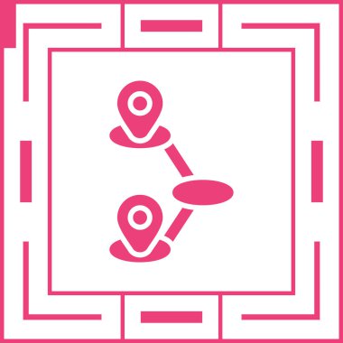 Seyahat Haritalama simgesi vektör çizimi 