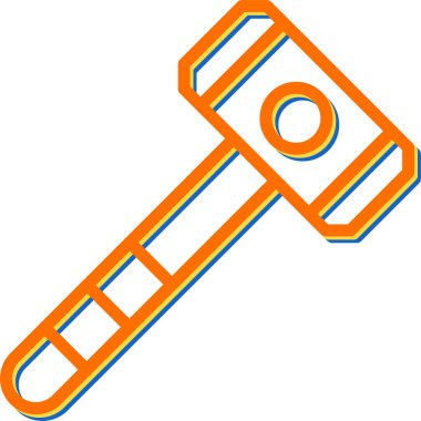 Çekiç ağı simgesi, vektör illüstrasyonu 