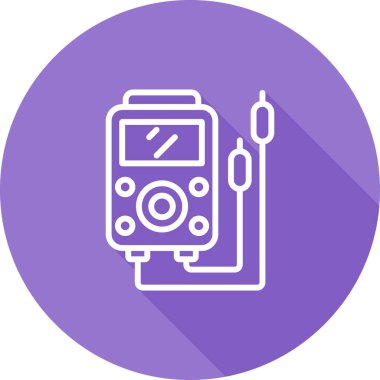 Çoklu metre web simgesi vektör illüstrasyonu