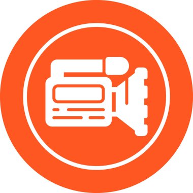 Camcorder modern simgesinin vektör çizimi
