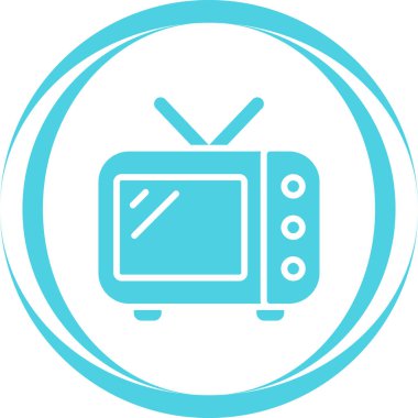 Televizyon. Web simgesi basit illüstrasyon 